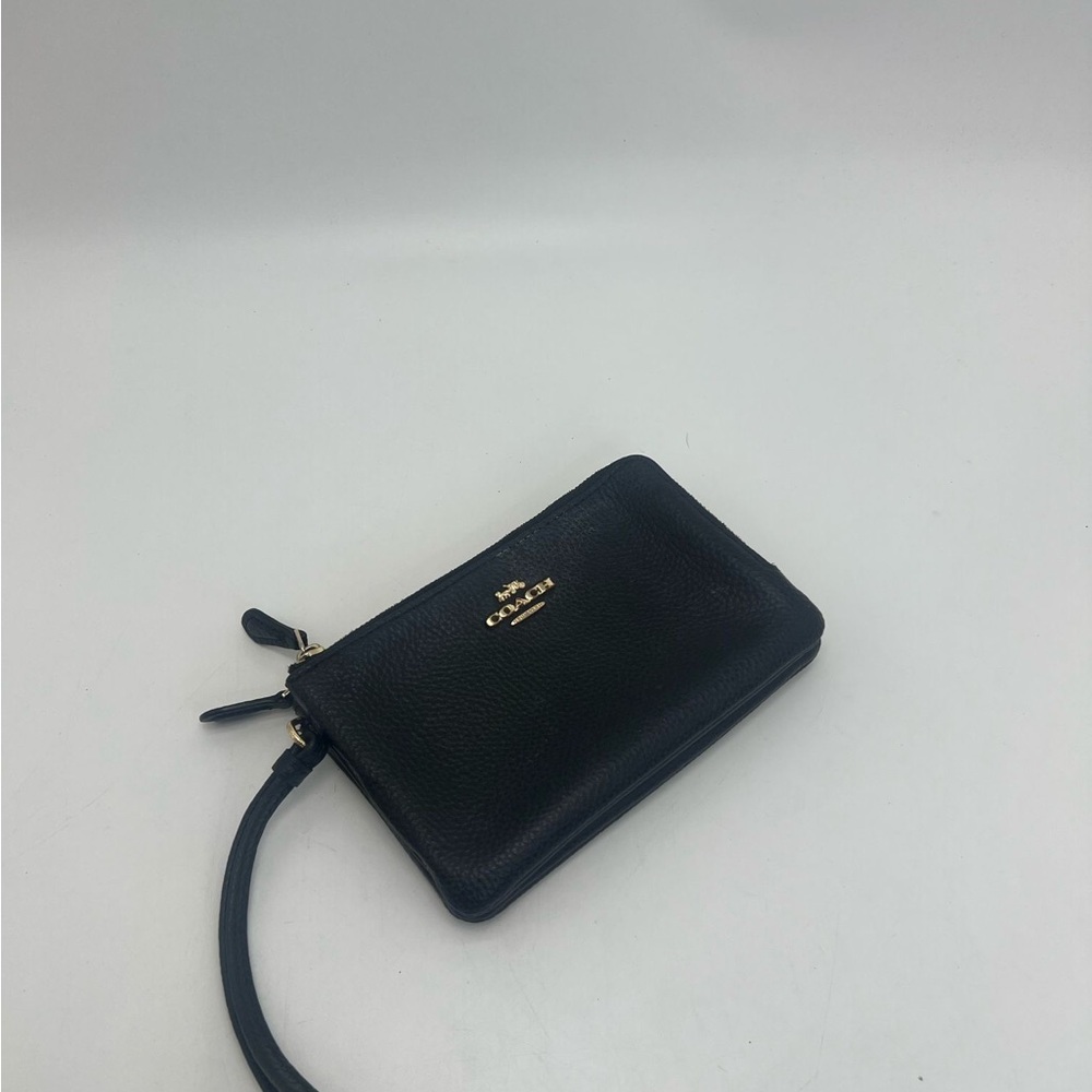 Coach Black Leather Wristlet